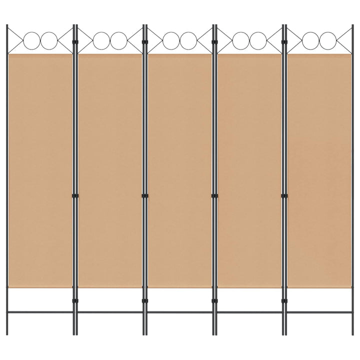 5-panel rumdeler Beige 200 x 180 cm Stof
