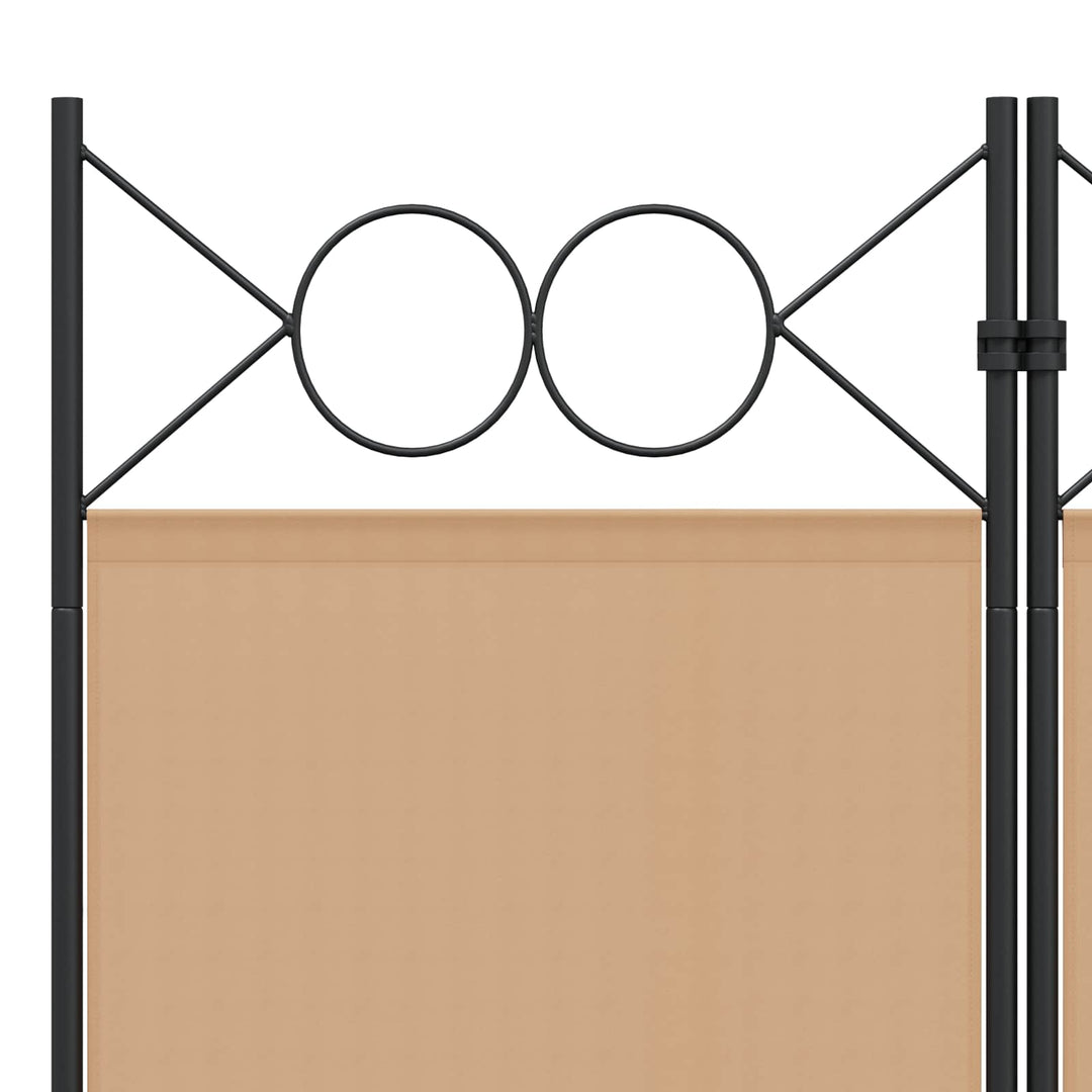 6-Paneler Rumdeler Beige 240 x 180 cm Stof