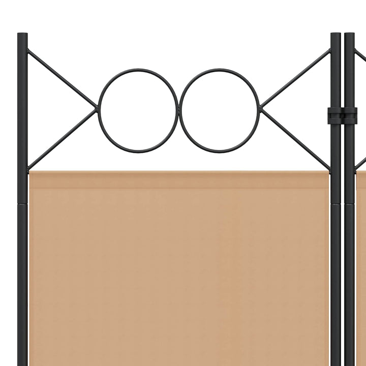 6-Paneler Rumdeler Beige 240 x 180 cm Stof
