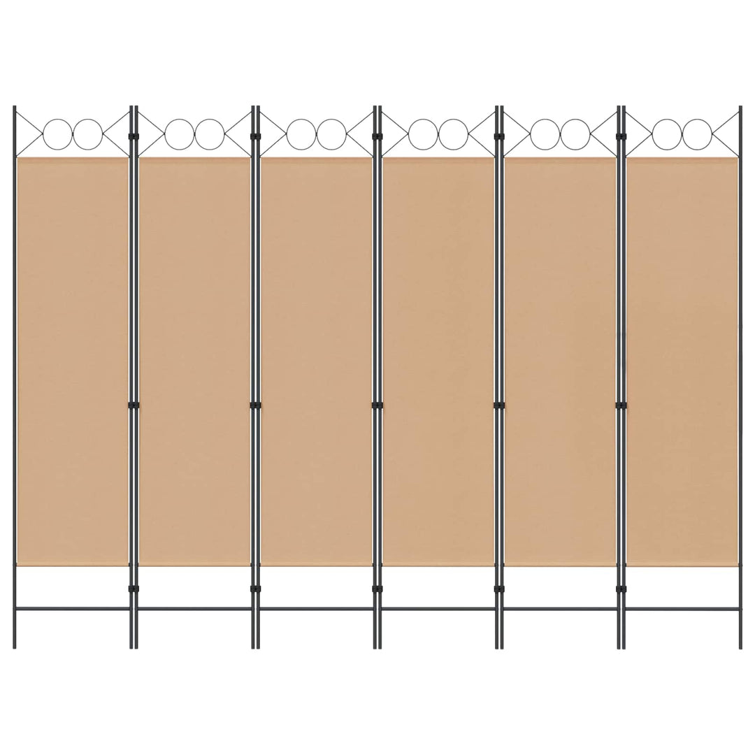 6-Paneler Rumdeler Beige 240 x 180 cm Stof