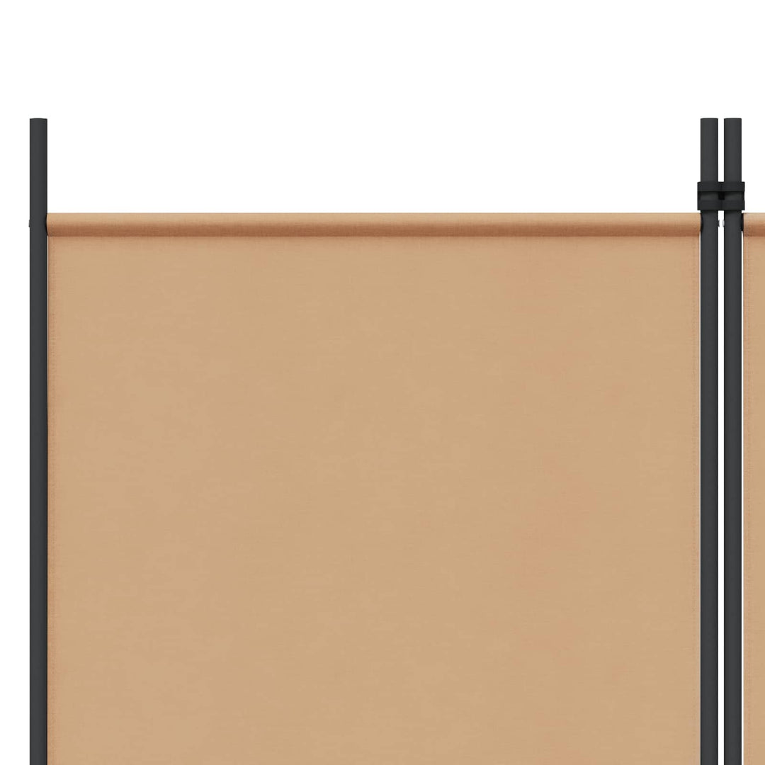 4-panel rumdeler Beige 200 x 180 cm Stof