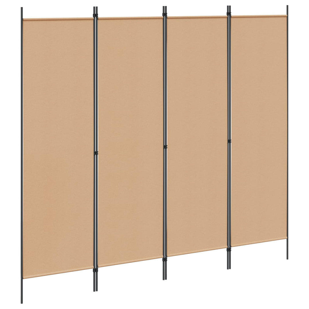 4-panel rumdeler Beige 200 x 180 cm Stof