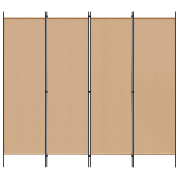 4-panel rumdeler Beige 200 x 180 cm Stof