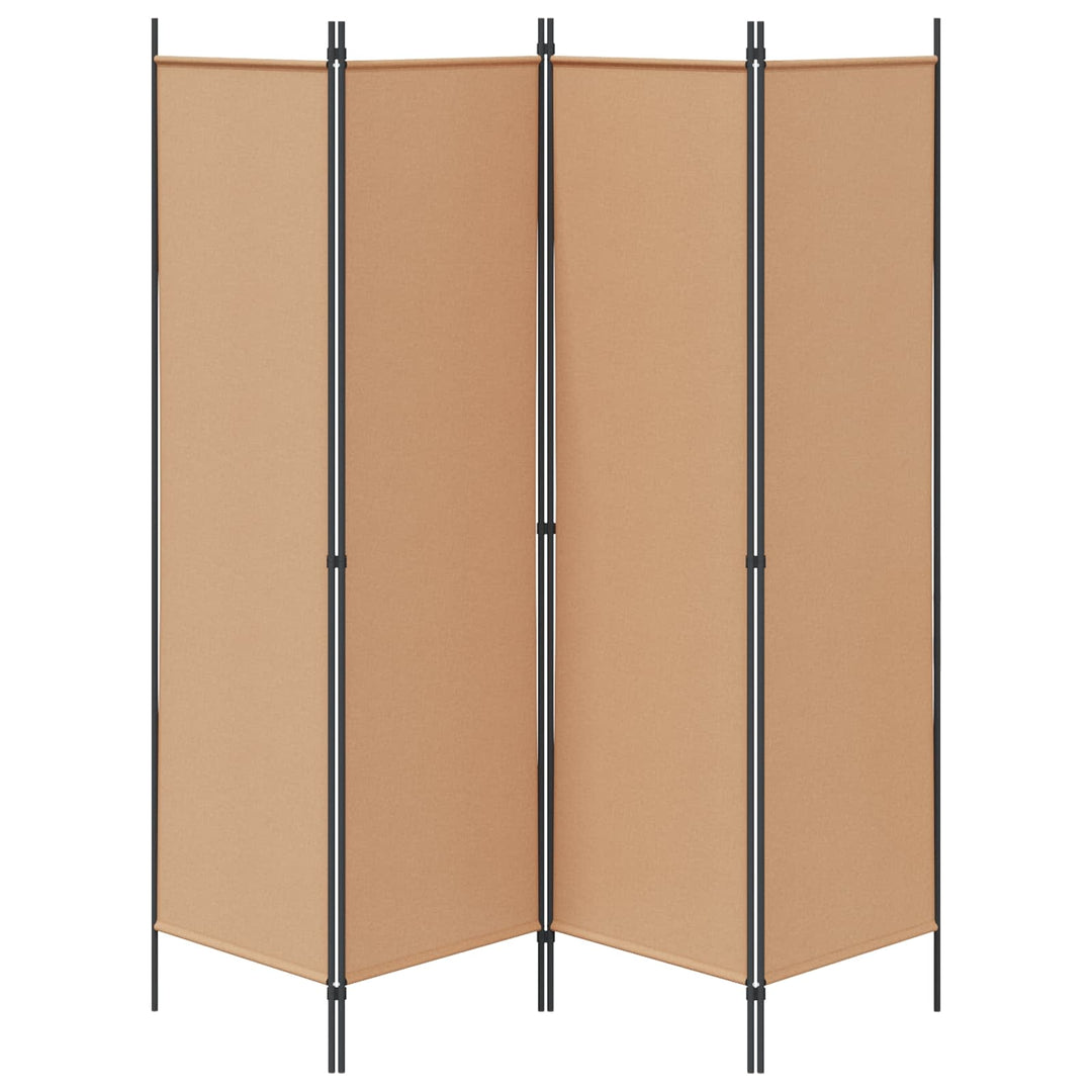 4-panel rumdeler Beige 200 x 180 cm Stof