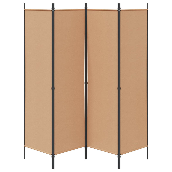4-panel rumdeler Beige 200 x 180 cm Stof