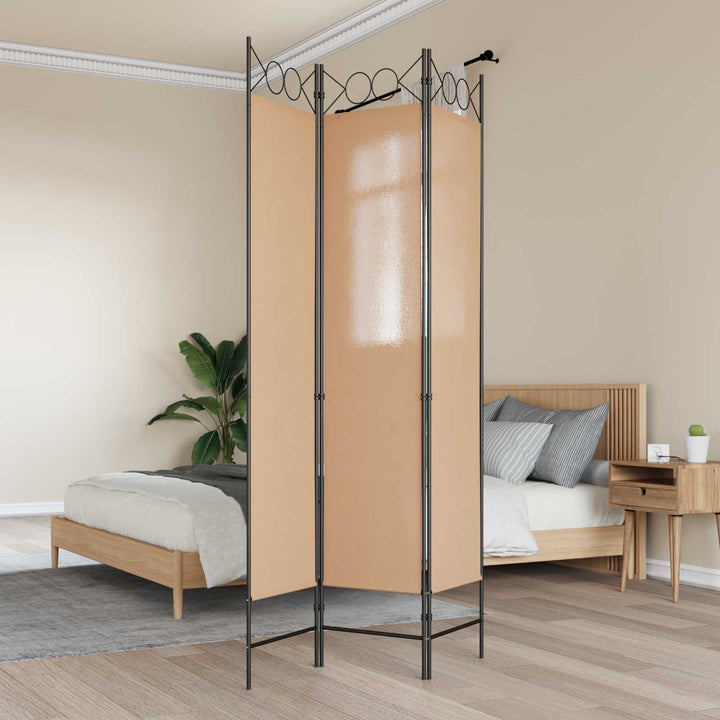 3-panel rumdeler Beige 120 x 200 cm Stof