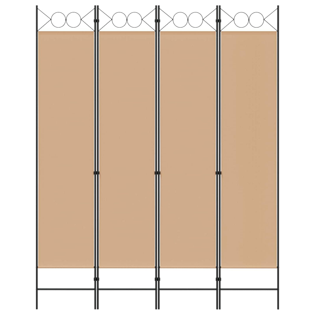 4-panel rumdeler Beige 160 x 200 cm Stof