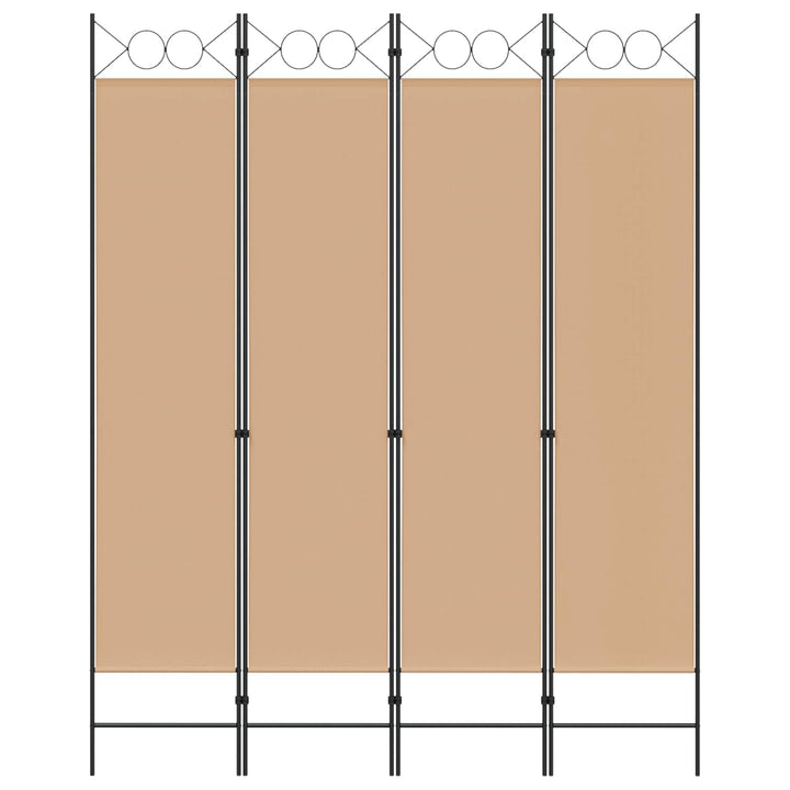 4-panel rumdeler Beige 160 x 200 cm Stof