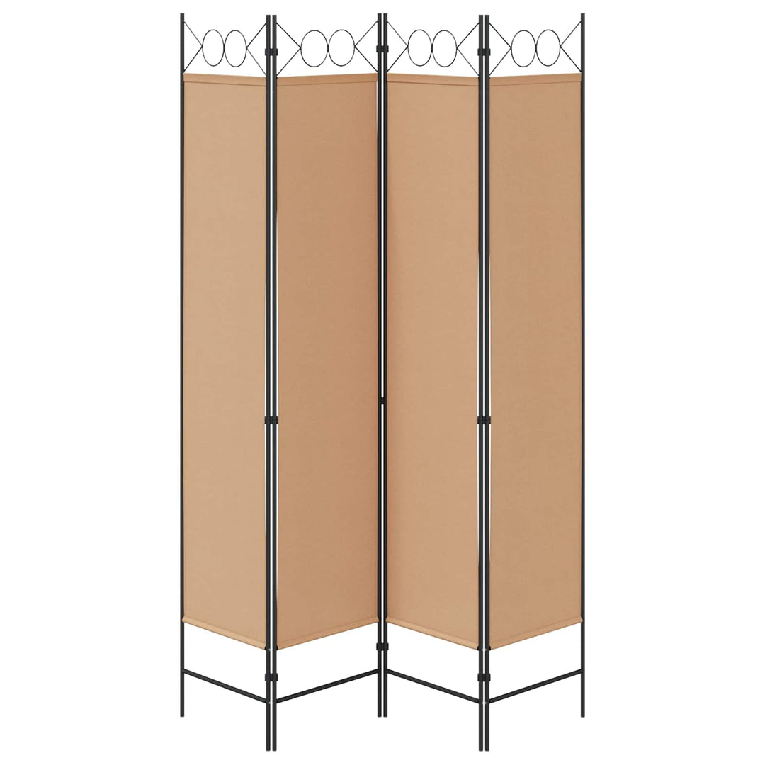 4-panel rumdeler Beige 160 x 200 cm Stof