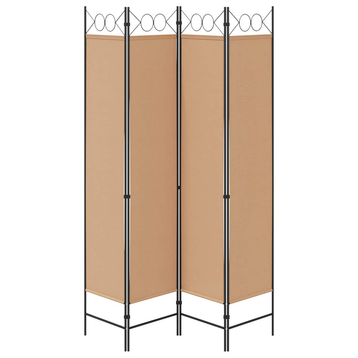 4-panel rumdeler Beige 160 x 200 cm Stof