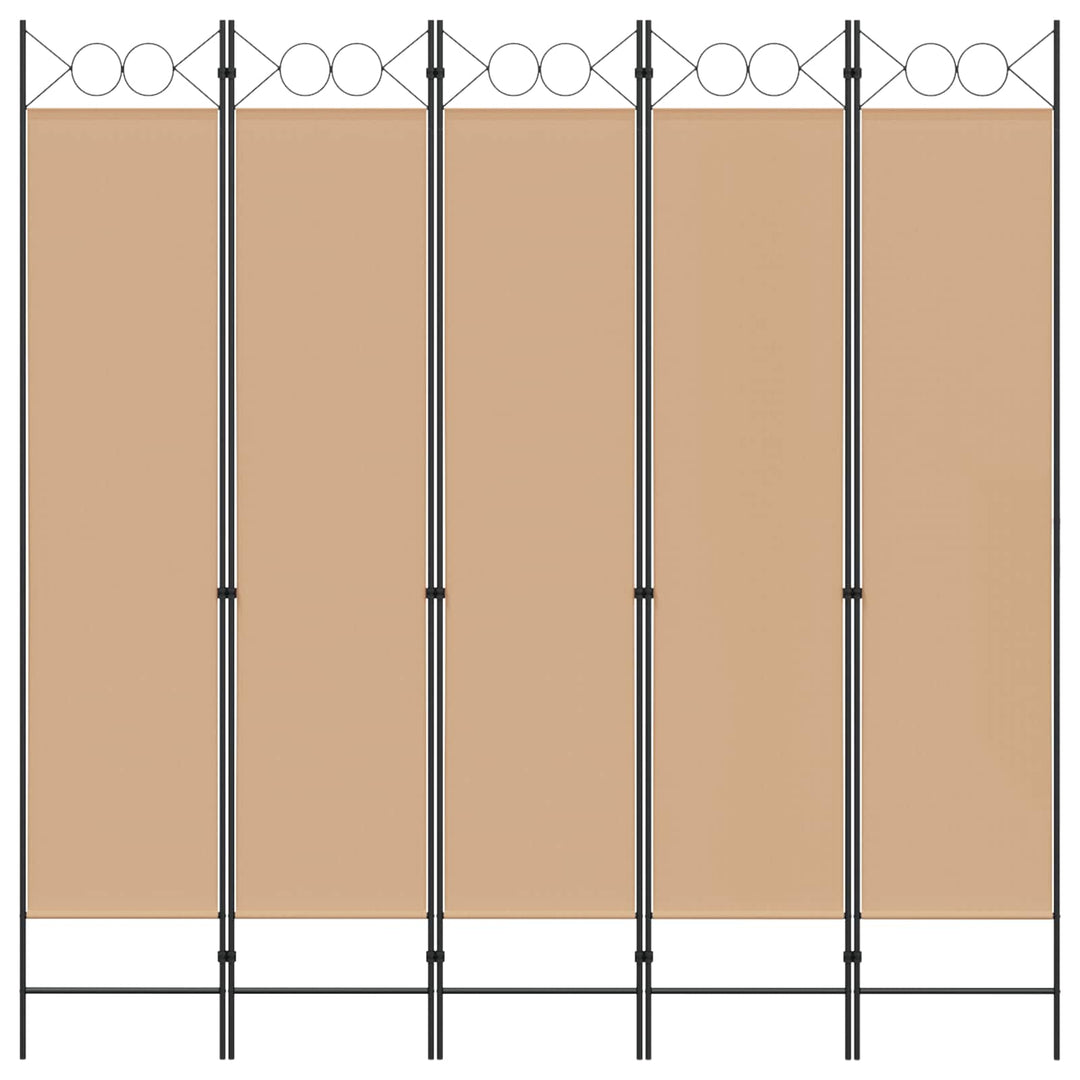 5-panel rumdeler Beige 200 x 200 cm Stof