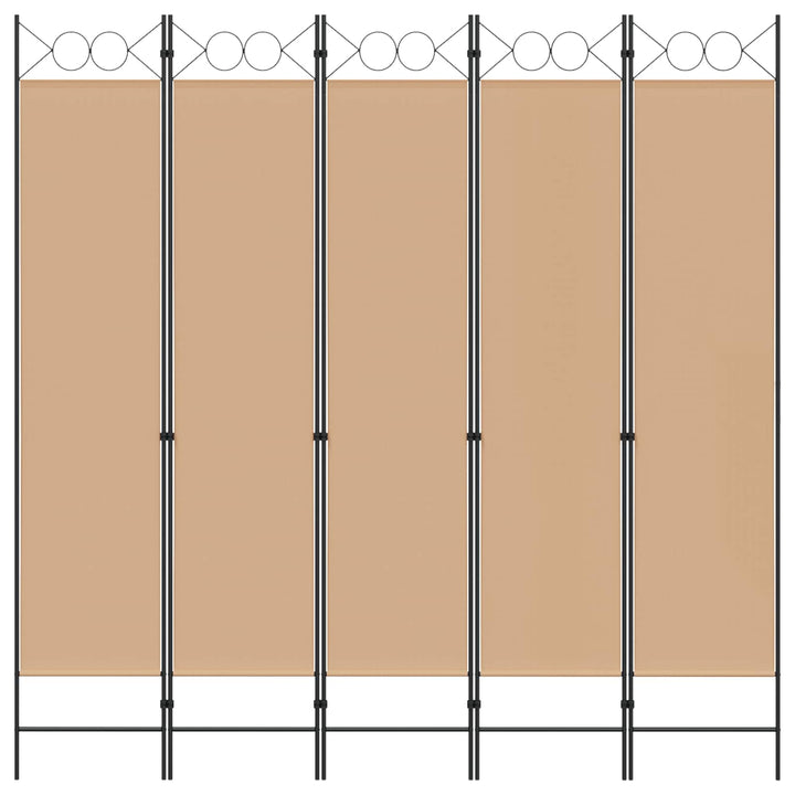 5-panel rumdeler Beige 200 x 200 cm Stof