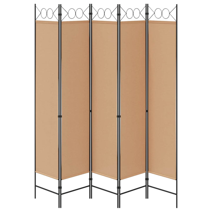 5-panel rumdeler Beige 200 x 200 cm Stof