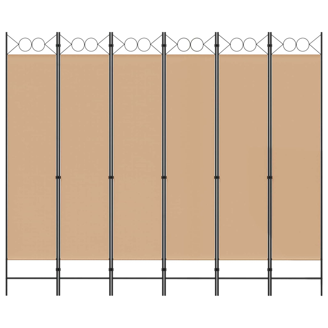 6-Paneler Rumdeler Beige 240 x 200 cm Stof