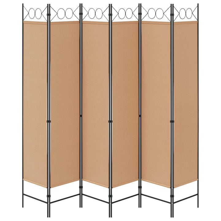 6-Paneler Rumdeler Beige 240 x 200 cm Stof
