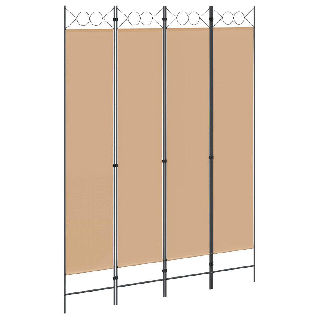 4-panel rumdeler Beige 160 x 220 cm Stof