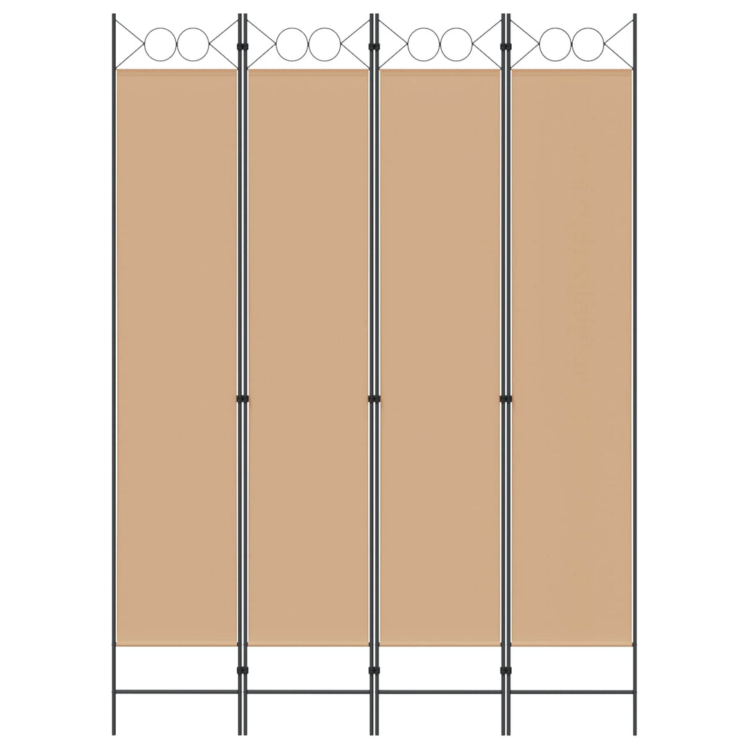 4-panel rumdeler Beige 160 x 220 cm Stof