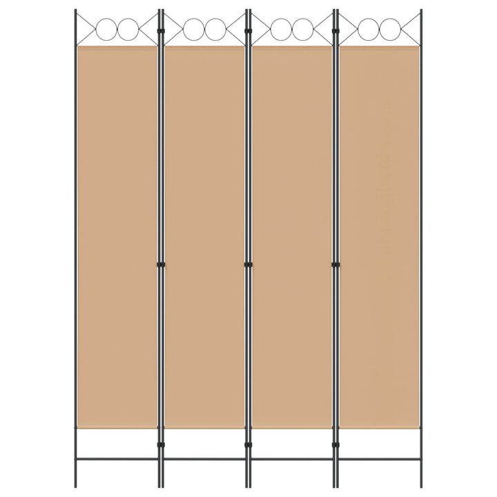 4-panel rumdeler Beige 160 x 220 cm Stof