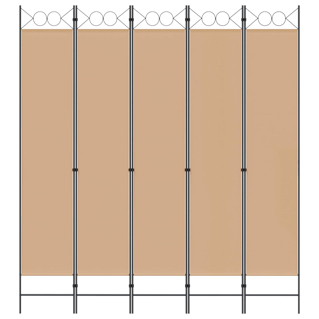 5-panel rumdeler Beige 200 x 220 cm Stof