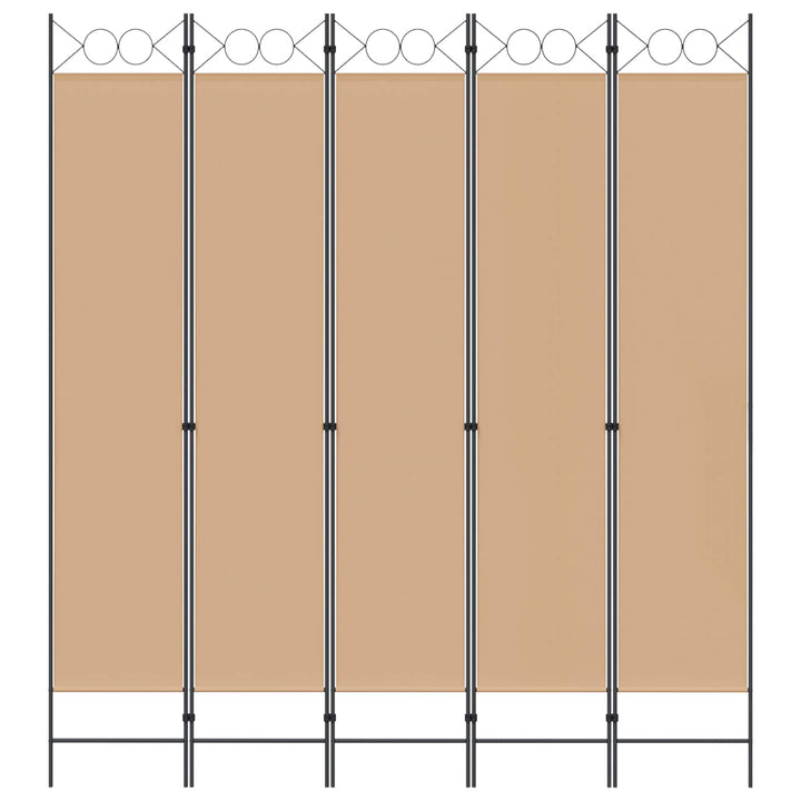 5-panel rumdeler Beige 200 x 220 cm Stof