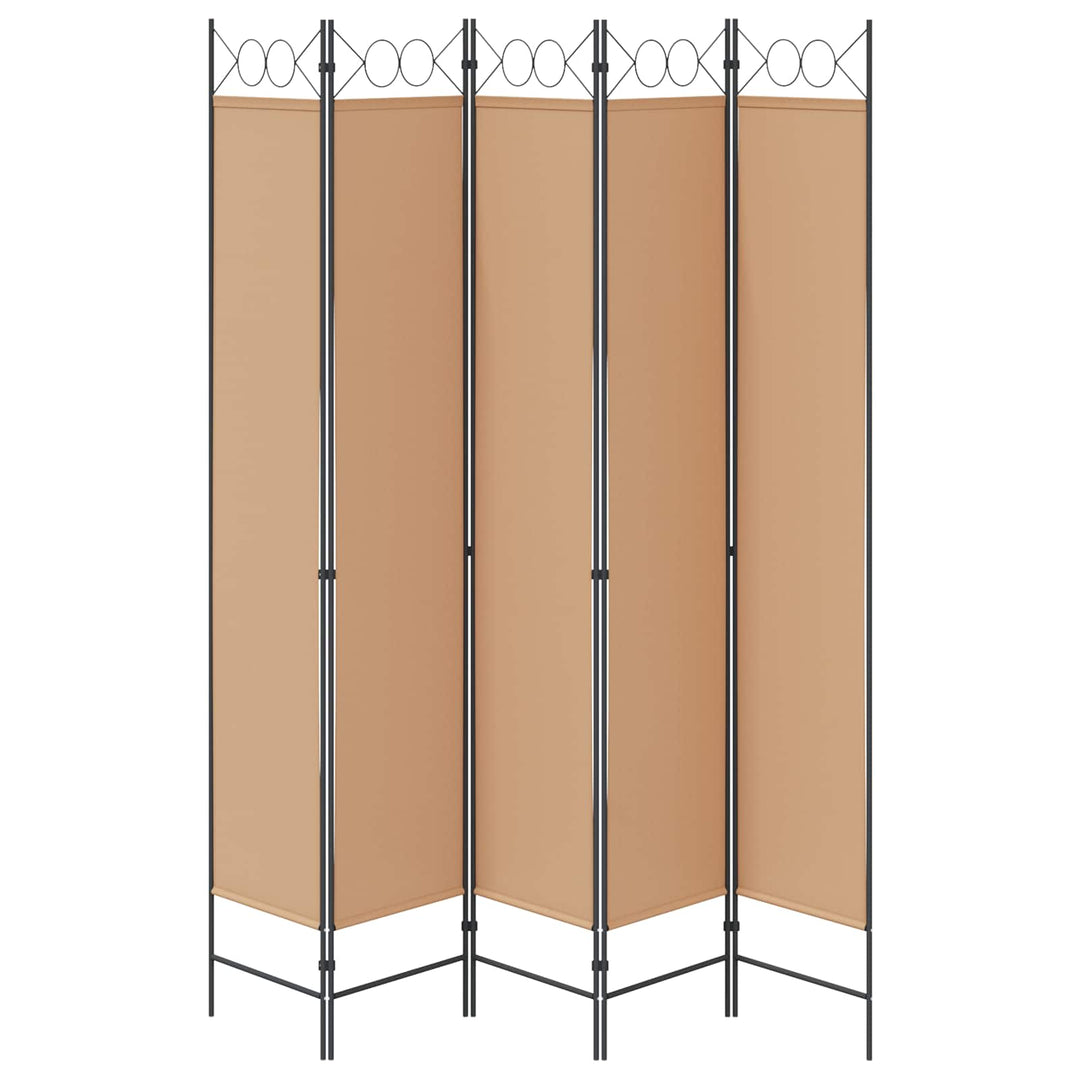 5-panel rumdeler Beige 200 x 220 cm Stof