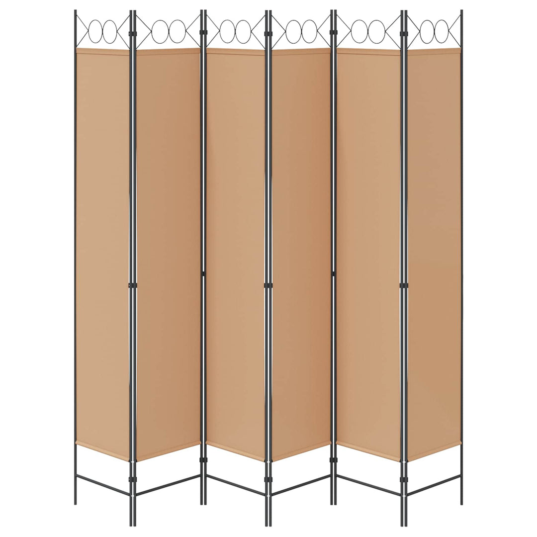 6-Paneler Rumdeler Beige 240 x 220 cm Stof