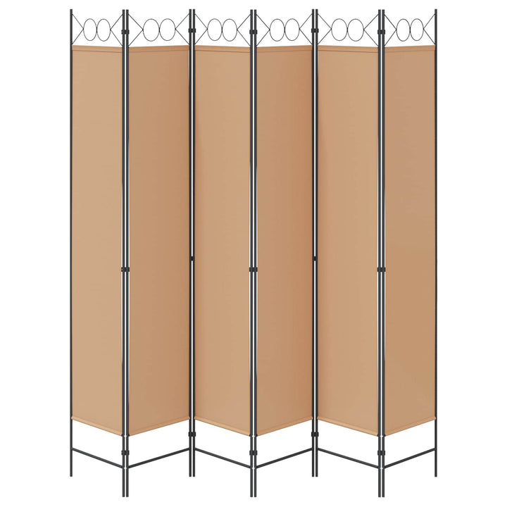 6-Paneler Rumdeler Beige 240 x 220 cm Stof