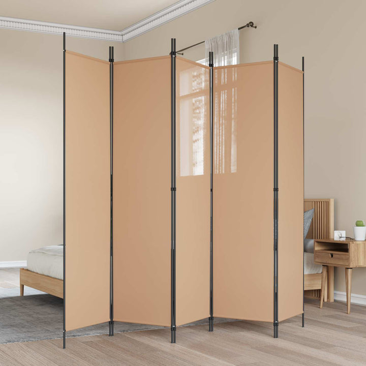 5-panel rumdeler Beige 250 x 200 cm Stof