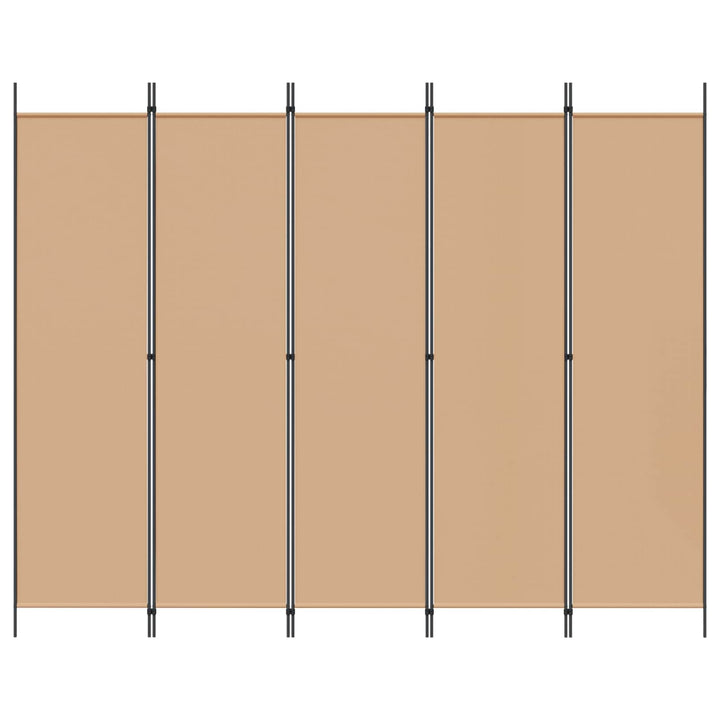 5-panel rumdeler Beige 250 x 200 cm Stof