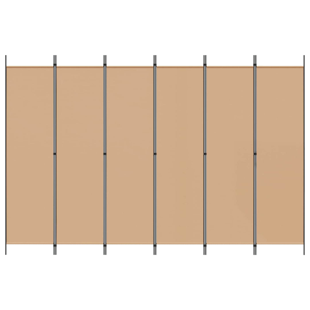 6-Paneler Rumdeler Beige 300 x 200 cm Stof