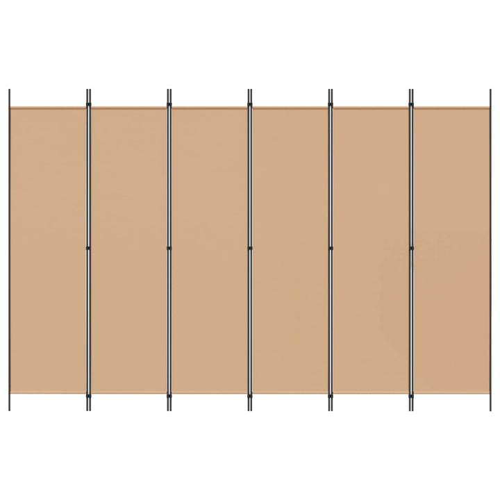 6-Paneler Rumdeler Beige 300 x 200 cm Stof