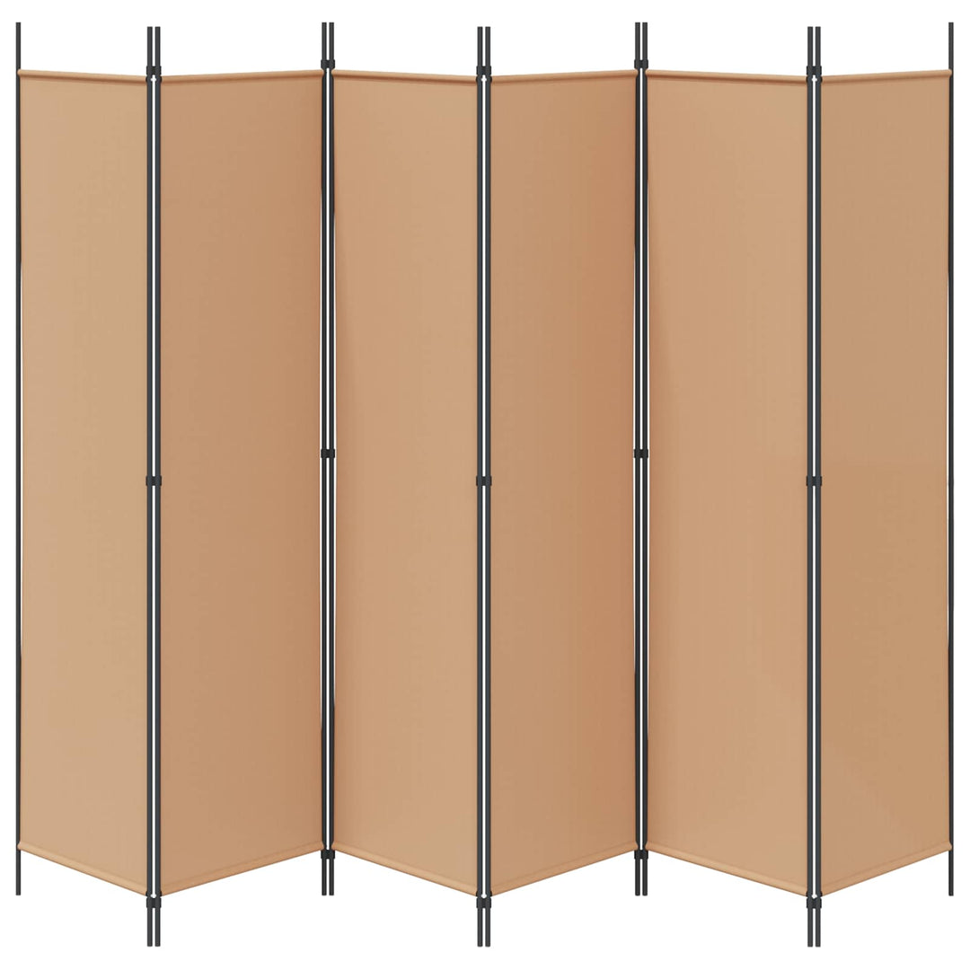6-Paneler Rumdeler Beige 300 x 200 cm Stof