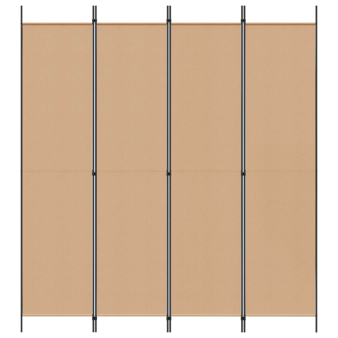 4-panel rumdeler Beige 200 x 220 cm Stof