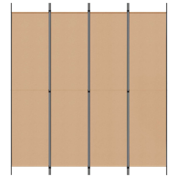 4-panel rumdeler Beige 200 x 220 cm Stof