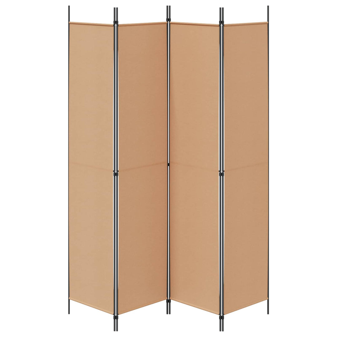 4-panel rumdeler Beige 200 x 220 cm Stof