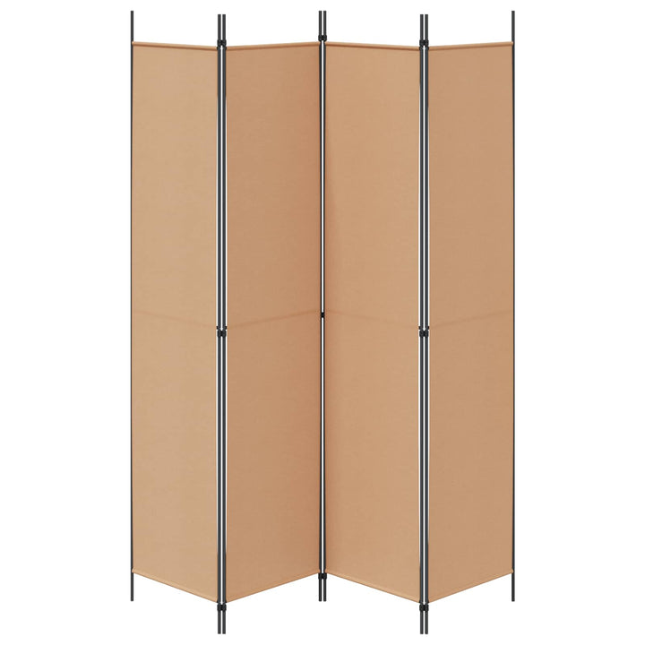 4-panel rumdeler Beige 200 x 220 cm Stof