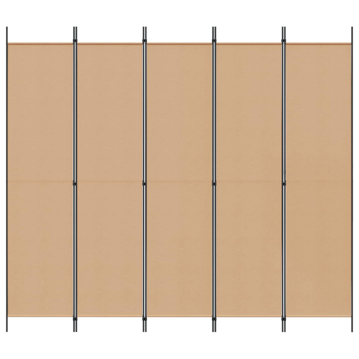 5-panel rumdeler Beige 250 x 220 cm Stof