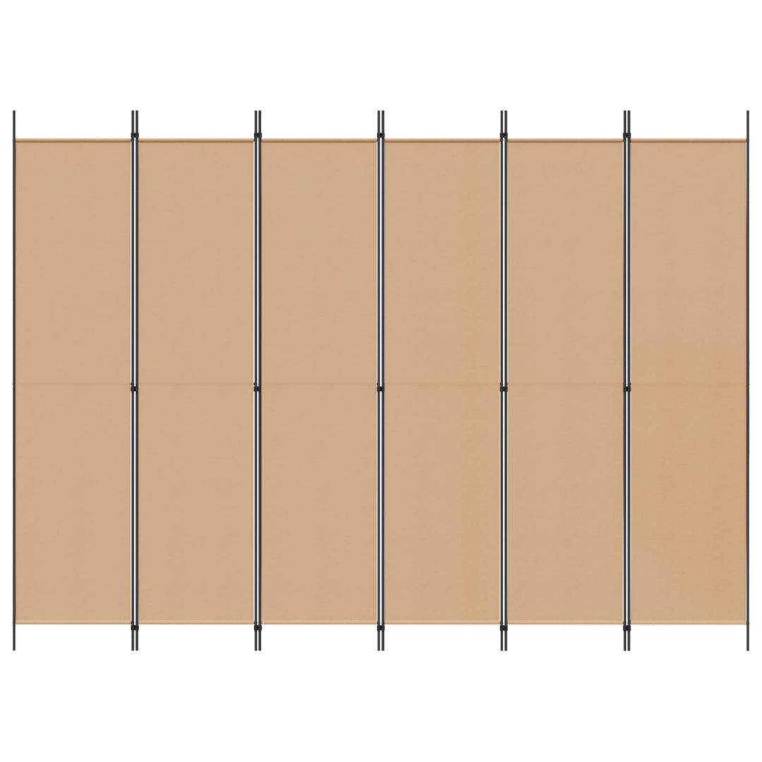 6-Paneler Rumdeler Beige 300 x 220 cm Stof