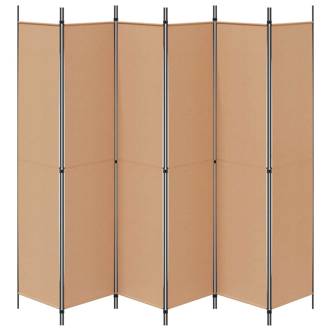 6-Paneler Rumdeler Beige 300 x 220 cm Stof