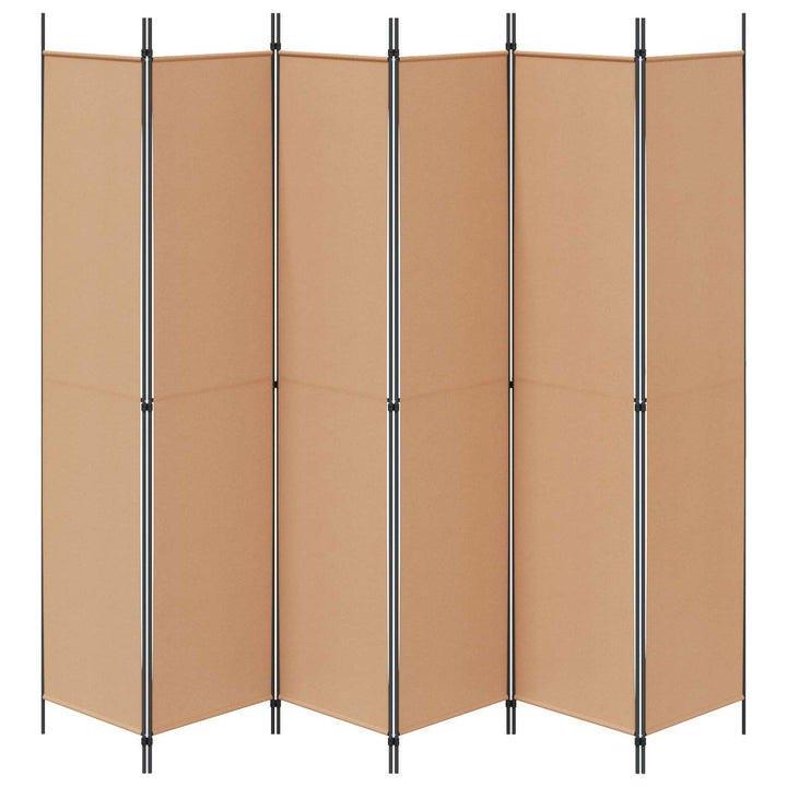 6-Paneler Rumdeler Beige 300 x 220 cm Stof