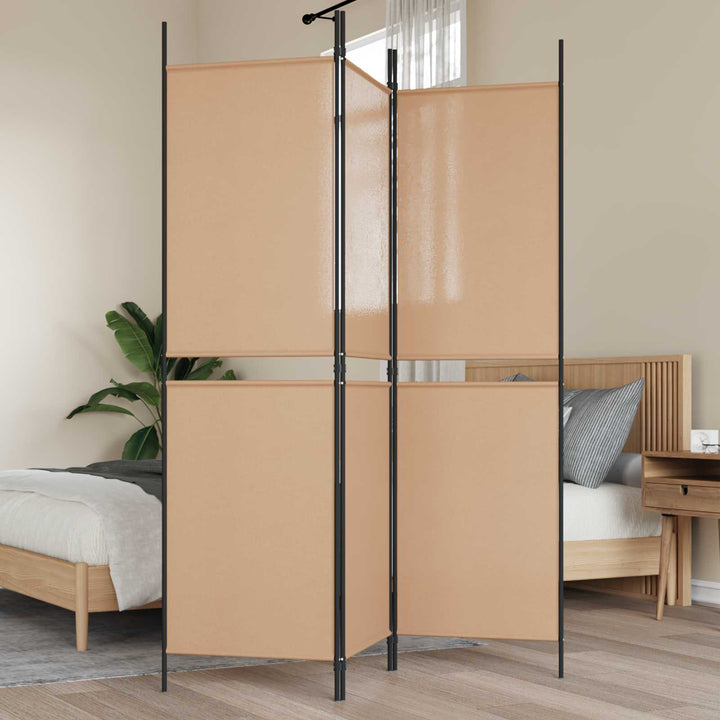 3-panel rumdeler Beige 150 x 180 cm Stof