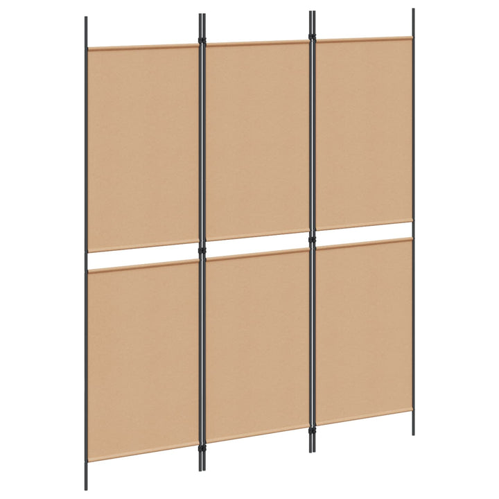3-panel rumdeler Beige 150 x 180 cm Stof