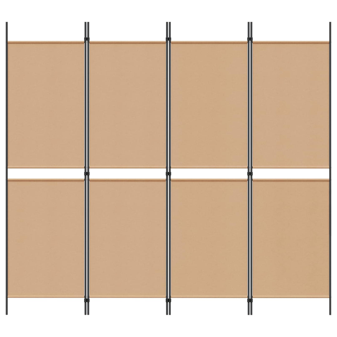 4-panelet rumdivider Beige 200 x 180 cm Stof