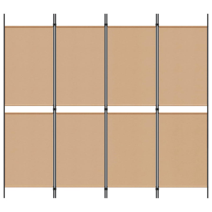 4-panelet rumdivider Beige 200 x 180 cm Stof