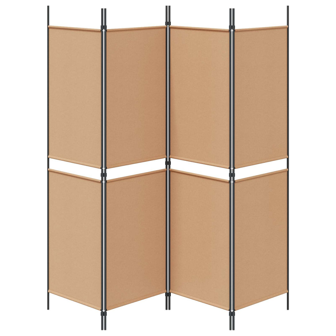 4-panelet rumdivider Beige 200 x 180 cm Stof