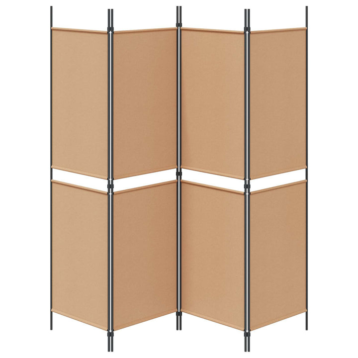 4-panelet rumdivider Beige 200 x 180 cm Stof