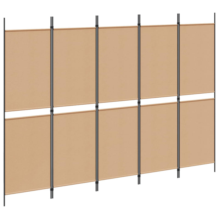 5-panel rumdeler Beige 250 x 180 cm Stof