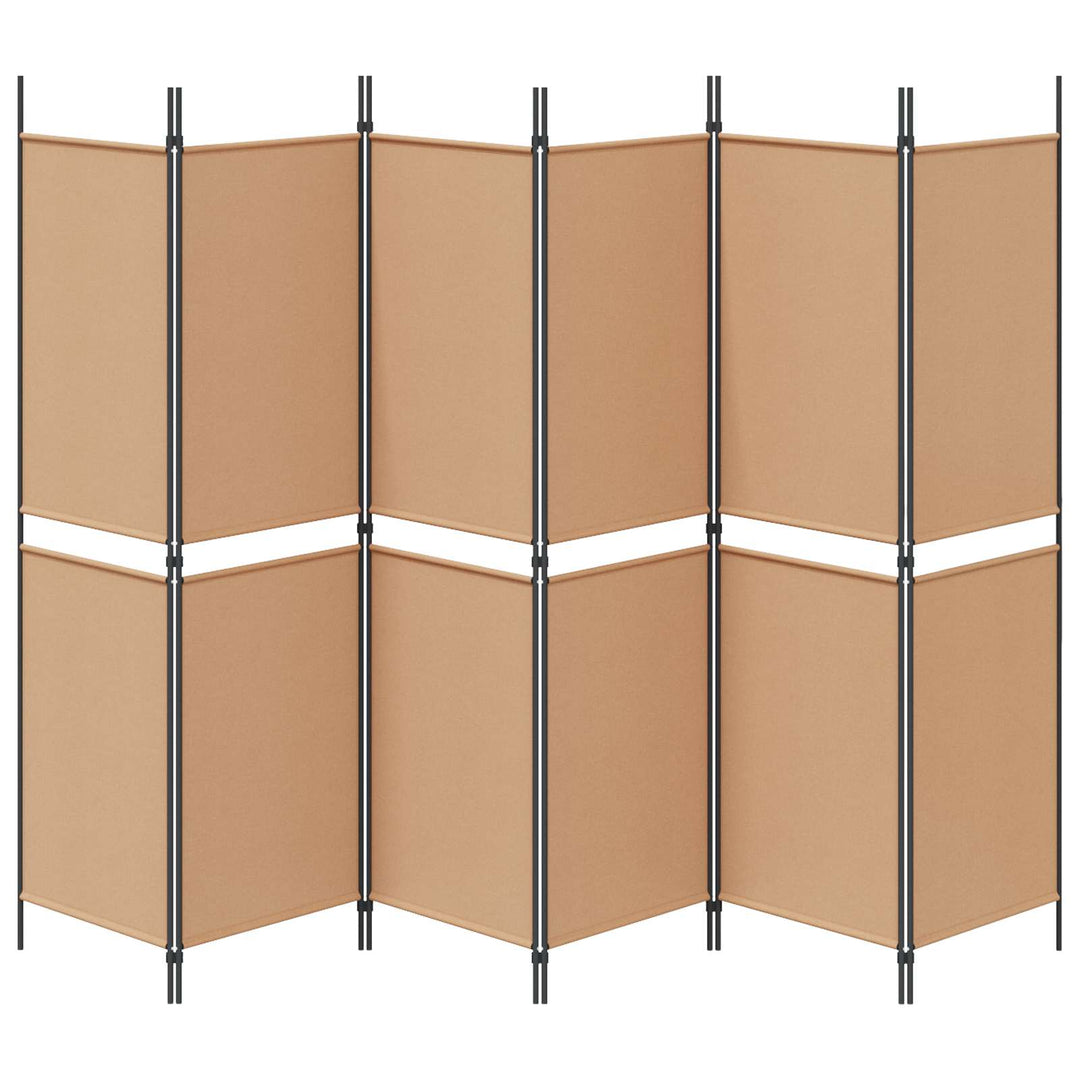 6-Paneler Rumdeler Beige 300 x 180 cm Stof