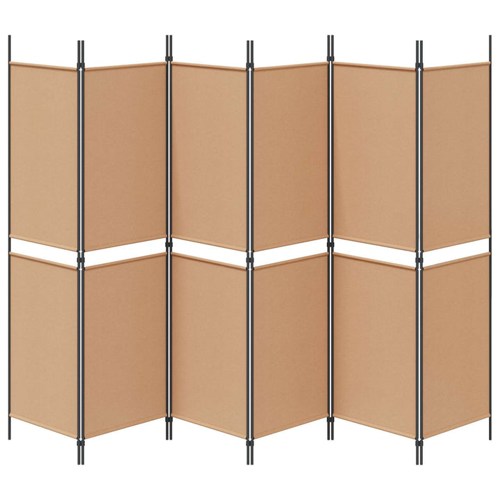 6-Paneler Rumdeler Beige 300 x 180 cm Stof