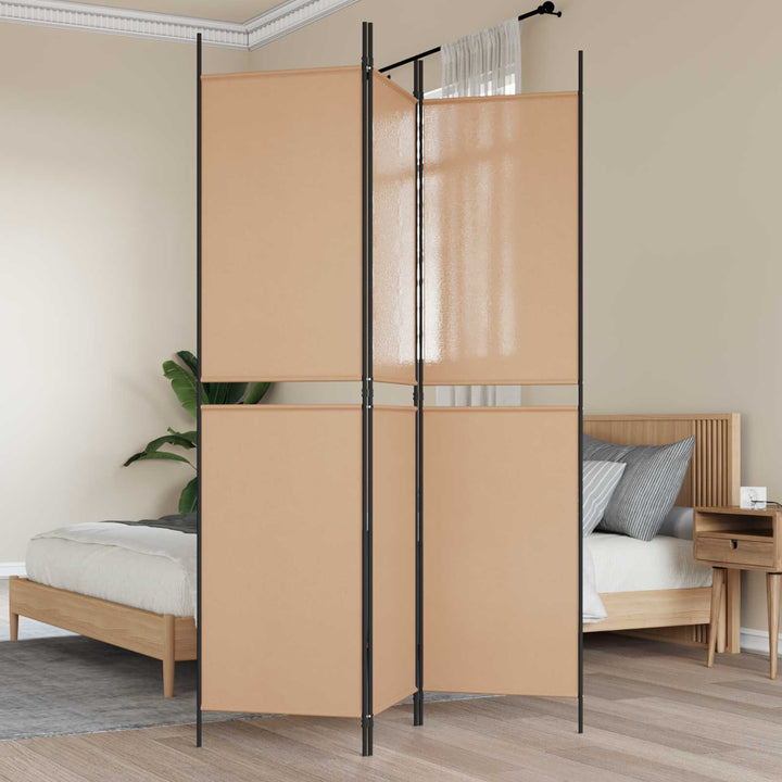 3-panel rumdeler Beige 150 x 200 cm Stof